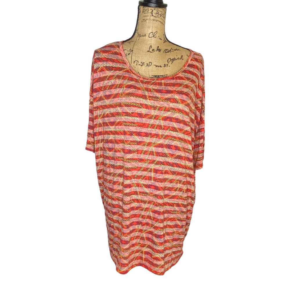 Lularoe Irma Tunic Womens Size Large‎ Multicolor Loose Stretch (1300)